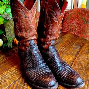 Lucchese Lizardskin Cowboy Boots Size 9D